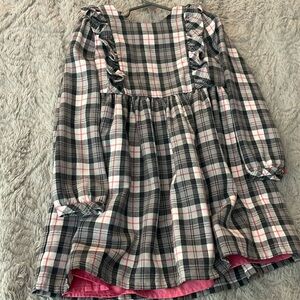 Beautiful gray and pink plaid dress size 4/5